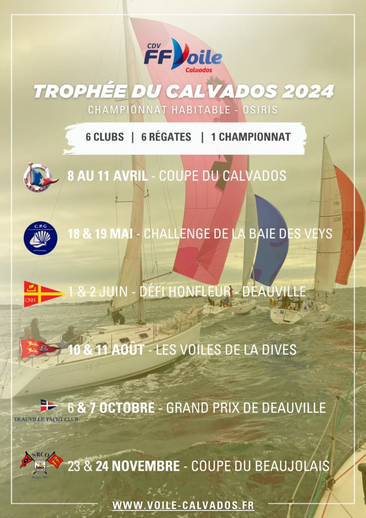 compétitions stages sportifs championnat habitable comité départemental de voile calvados
